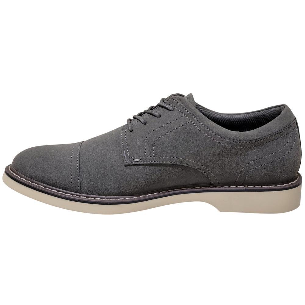 Alfani Men Cap Toe Derby Oxfords Theo Size US 8.5M Grey Microsuede - Picture 3 of 5